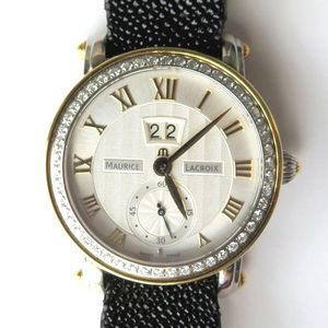 MAURICE LACROIX Masterpiece Grand Guichet Diamond Yellow Gold Steel Watch